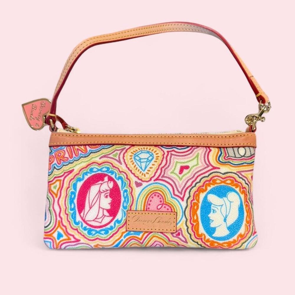2011 Dooney & Bourke Disney Parks-Pop Princess Discontinued Large Slim Wristlet